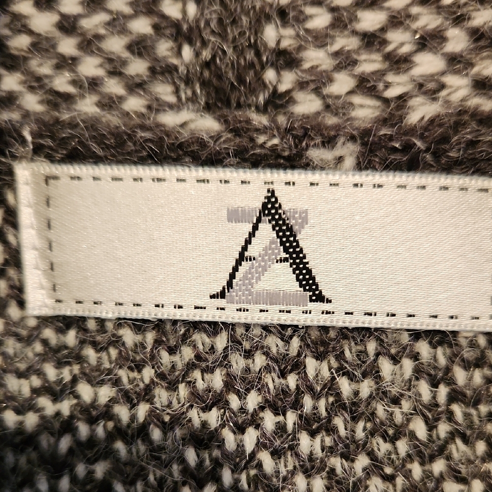 Geometric Gray and Pink Women's Cardigan - Picture 2 of 5